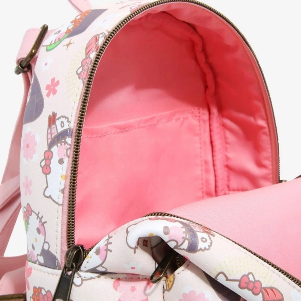 Loungefly Sanrio Hello Kitty Sushi Mini Backpack Pink Faux Leather Bag Cute